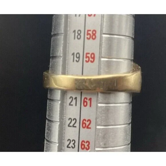 ROMAN Ring Yellow Gold Plated Women's Sz 9 CZ Flower Cluster Tests 10k Plated - Picture 9 of 10